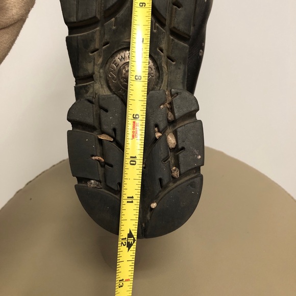 NEW ROCK MENS BLACK LEATHER METAL
HARDWARE LACE UP CYBER PUNK BOOTS SZ 9.5/10 - Picture 8 of 11